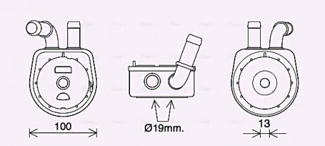 Радиатор масляный MAZDA 3/ 6/ CX7 (2004) (Ava) AVA COOLING MZ3289 (фото 1)