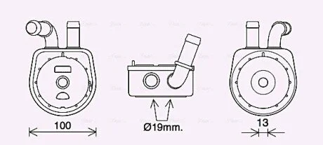 Радиатор масляный MAZDA 3/ 6/ CX7 (2004) (Ava) AVA COOLING MZ3289