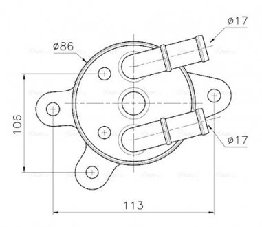 Радиатор масляный АКПП Mazda CX5 (12-) 2.0i AVA COOLING MZ3301 (фото 1)