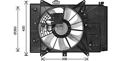 AVA Вентилятор радіатора 6 універсал 2.2 12-, CX-3 2.0 15-, 2 1.5 D 14- AVA COOLING MZ7555