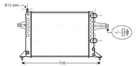 Радіатор ASTRA G 1.2 MT -AC 98-04 (Ava) AVA COOLING OL 2257