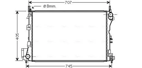 Фото 1 - радіатор, охолодження двигуна AVA COOLING OL 2340 Радіатор, охолодження двигуна AVA COOLING OL 2340 (фото 1)
