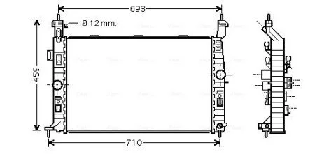 Радіатор, Система охолодження двигуна 13128930 GENERAL MOTORS AVA COOLING OL2345
