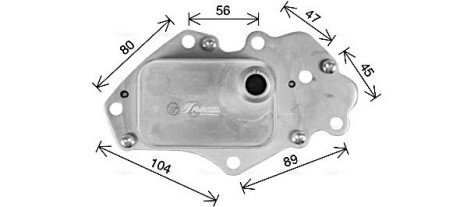 AVA OPEL Оливний радіатор (з корпусом) Astra J, K, Insignia, Mokka, Zafira Tourer, CHEVROLET, VAUXHALL AVA COOLING OL3742H