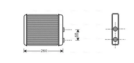 Теплообмінник, система опалення салону AVA COOLING OL6260