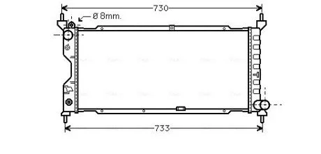 Радіатор COMBO/CORSA B 1.5/1.7 D (Ava) AVA COOLING OLA2185