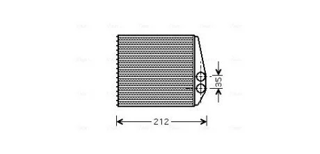 Радиатор отопителя салона Opel Combo 1,3D 1,4 1,6i 1,7D 04> AVA COOLING OLA6354