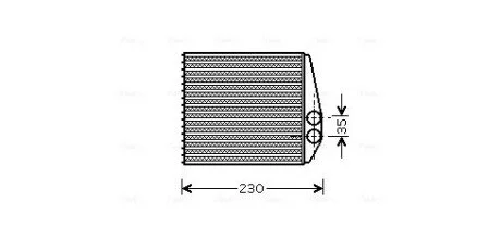 Радиатор отопителя Opel Vectra C (02-) AVA AVA COOLING OLA6355
