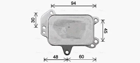 Радиатор масляный Citroen Jumpy (16-), DS4 (10-), DS5 (12-)/Peugeot 2008 (13-), AVA COOLING PE3424