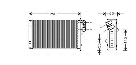 Радiатор опалення AVA COOLING PE 6100