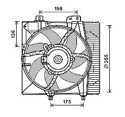 Вентилятор, охлаждение двигателя AVA COOLING PE7550