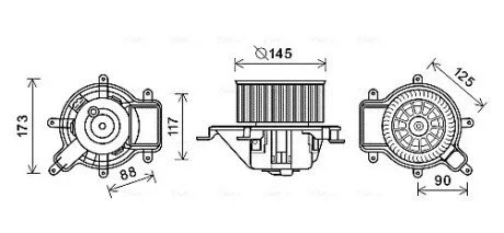 Компресор салону 6441CP PEUGEOT / CITROEN AVA COOLING PE8390