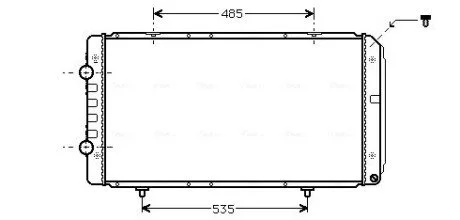 Радіатор, Система охолодження двигуна 1364128080 FIAT / ALFA ROMEO / LANCIA AVA COOLING PEA2268