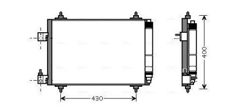 Конденсер кондиционера (выр-во AVA) AVA COOLING PEA5286D