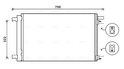 Радиатор кондиционера AVA COOLING PEA 5364D