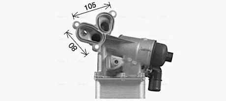 Радиатор масляный Nissan/Opel/Renault в сборе (AVA) AVA COOLING RT3631H