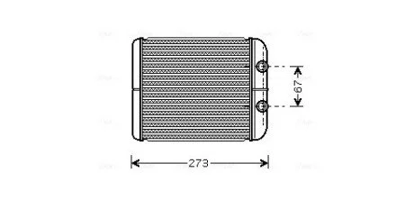 Радіатор пічки AVA COOLING RT6343