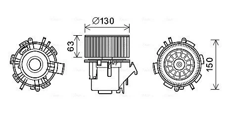 Вентилятор OPEL, Nissan (вір-во AVA) AVA COOLING RT8599