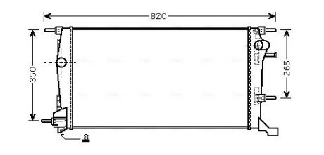 Фото 1 - радіатор, Система охолодження двигуна AVA COOLING RTA2409 Радіатор, Система охолодження двигуна AVA COOLING RTA2409 (фото 1)