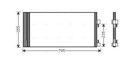 AVA Радіатор кондиціонера RENAULT LAGUNA (2008) 2.0 AVA COOLING RTA5430D (фото 1)