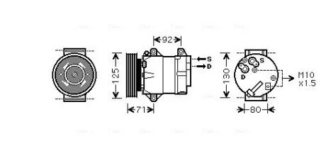 Компрессор кондиционера NISSAN/RENAULT (AVA) AVA COOLING RTAK103