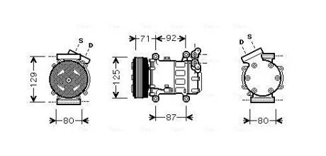 AVA NISSAN компресор кондиціонера Juke, Micra, Note, Qashqai AVA COOLING RTAK401