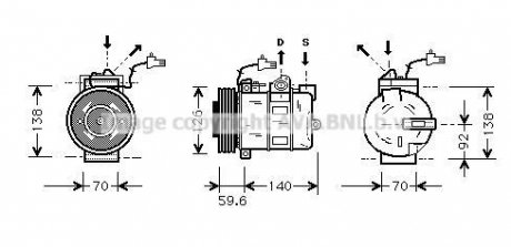 Компресор 5048095 FORD AVA COOLING SBAK054 (фото 1)