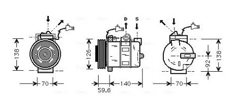 Компресор 5048095 FORD AVA COOLING SBAK054