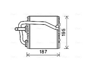 AVA SUBARU Радіатор опалення FORESTER 2.0 97-, IMPREZA 1.6, 1.8, 2.0 93- AVA COOLING SUA6108