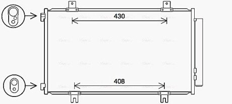AVA SUZUKI Радіатор кондиціонера (конденсатор) з осушувачем S-CROSS 1.5 Hybrid 22-, SX4 S-CROSS (JY) 1.6 13-, VITARA (LY) 1.6 15- AVA COOLING SZ5151D (фото 1)