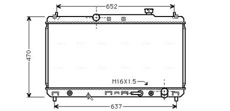 Радіатор охолодження двигуна Toyota Camry (96-02) 2,2i 3,0i AT/MT AVA AVA COOLING TO 2236