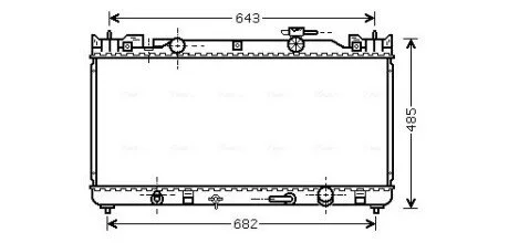 Радиатор охлаждения двигателя Toyota Camry 2,4i 01&gt;06 AT AC+/- AVA COOLING TO 2282 (фото 1)