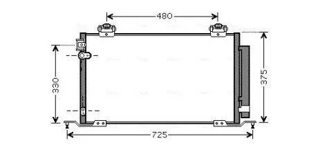 Радіатор кодиціонера 8845005121 TOYOTA / LEXUS AVA COOLING TO5393D (фото 1)