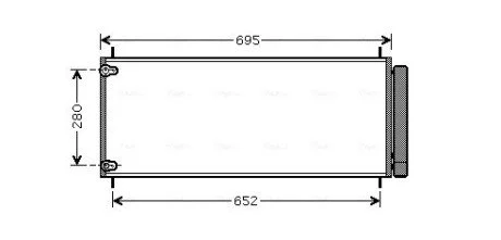 Радиатор кондиционера Toyota Auris (07-), Corolla (07-), Verso (09-) 2.0D, 2.2D AVA COOLING TO5406D