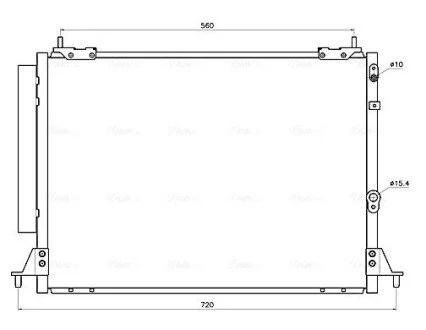 AVA TOYOTA Радіатор кондиціонера (конденсатор) HIACE IV 2.5 06-, HIACE V 04- AVA COOLING TO5795D