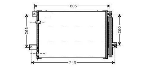 Радіатор кодиціонера 884500F140 TOYOTA / LEXUS AVA COOLING TOA5409D