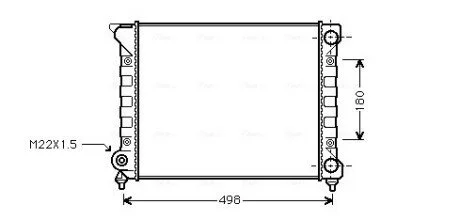 Радиатор VW PASSAT 3 1.6/1.8 88-92 (Ava) AVA COOLING VN2070
