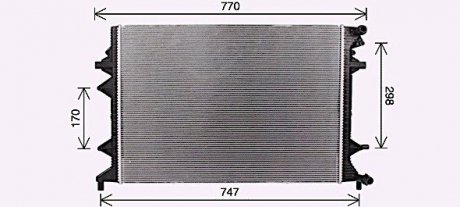 Радіатор, Система охолодження двигуна AVA COOLING VN2415