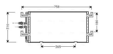 Конденсатор кондиціонера VW TRANSPORTER T4 1.9D-2.8 07.90-06.03 AVA COOLING VN5145 (фото 1)