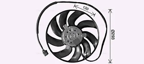 AVA VW Вентилятор радіатора T5 03- AVA COOLING VN7542