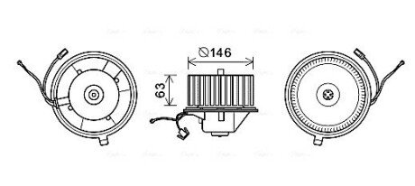 Вентилятор салону VW GOLF (1992) (AVA) AVA COOLING VN8349