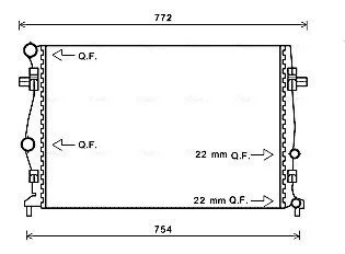 Фото 1 - ava vw радіатор охолодження двиг. golf vii 1.0, 1.2 12-, golf sportsvan vii 14-, skoda, audi, seat AVA COOLING VNA2343 AVA VW Радіатор охолодження двиг. GOLF VII 1.0, 1.2 12-, GOLF SPORTSVAN VII 14-, SKODA, AUDI, SEAT AVA COOLING VNA2343 (фото 1)