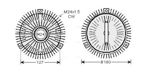 Муфта, Вентилятор радіатора AVA COOLING VNC275 (фото 1)