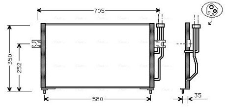 Радіатор кондиціонера AVA COOLING VO 5086