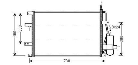 Радіатор кондиціонера AVA COOLING VO5107D