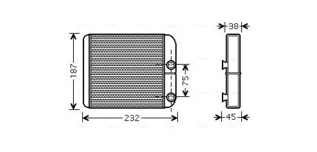 Теплообмінник, Система опалення салону MR568711 MITSUBISHI AVA COOLING VO6129