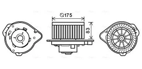 Вентилятор салона AVA COOLING VO8174