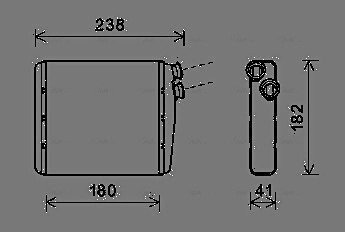 Радіатор обігрівача салону Volvo S60 (10-), S80 (06-), XC60 (08-),XC70 (07-)/Range Rover Evoque (11-) AVA AVA COOLING VOA6163