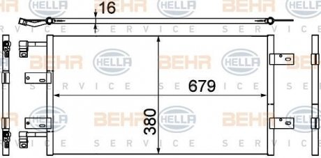 Радіатор кондиціонера Trafic/Vivaro 2.5dCi 03- BEHR 8FC351303-591