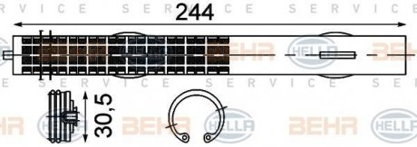 Осушитель кондиционера E70/F15/F85/E71/E72/F16/F86 2.0-4.8 06- BEHR 8FT351192-761